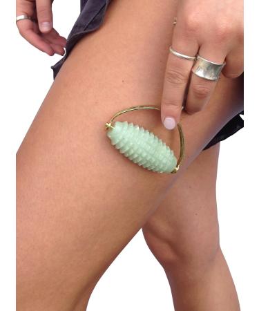 JADIENCE Jade Stone Massage Roller for Face & Body - Relaxation Anti-Aging Stress Relief Gifts - Buy Online on GoSupps.com