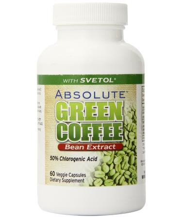 Absolute Nutrition Diet Supplement, Green Coffee Bean Extract with Svetol, 60 Count