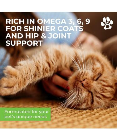 Pawsome Calming Hemp Oil for Cats | Stress & Anxiety Relief + Joint Support | Omega 3 6 9 | Cat Multivitamin with Vitamin C A B D E - 30ml - Buy Online on GoSupps.com