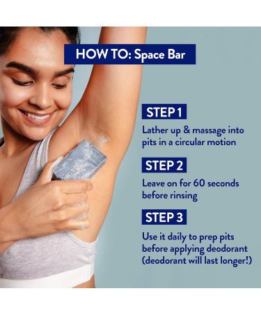 Megababe Underarm 2-Piece Bundle - Geo Deo Daily Deodorant 2.6 oz & Space Bar Detox Soap 3.5 oz | Odor Protection Aluminum Free - Buy Online on GoSupps.com