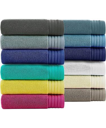 Kate Spade New York Scallop Pleat 580 GSM Terry Wash Cloth - French Navy | 100% Cotton | 13 x 13 Inches - Buy Online on GoSupps.com
