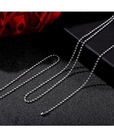 65 Ft Stainless Steel Ball Chain Set with 40 Connectors & Plier - Silver 2.4mm Diameter for Necklace & Key Chains - Buy Online on GoSupps.com