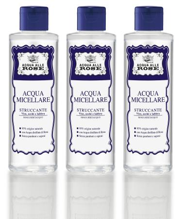 Roberts: Acqua alle Rose Micellar Water 6.76 Fluid Ounce (200ml) Bottle (Pack of 3) Italian Import