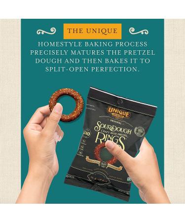 Unique Snacks Sourdough Craft Beer Pretzel Rings - Salted - 24 Pack | 2.12 Oz Each - Buy Online on GoSupps.com