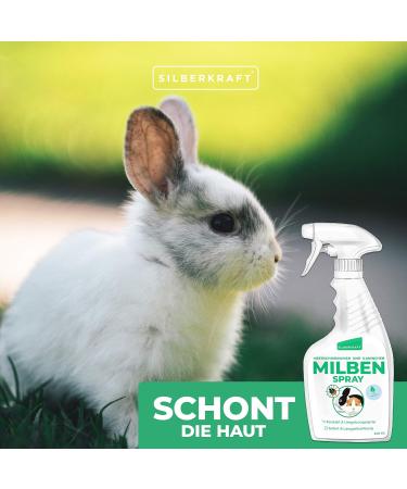 Silver Power Mite Spray for Guinea Pigs Rabbits & Small Animals - 500 ml | Effective Anti-Mite & Parasite Protection - Buy Online on GoSupps.com