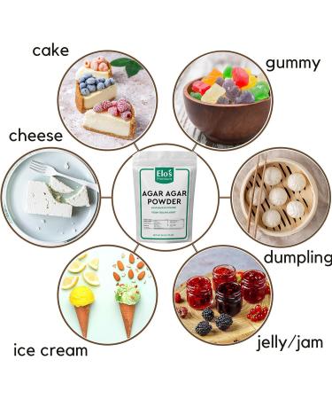 Agar Agar Powder by Elo s Premium (50 g) Packaged in Canada Vegan Gelling Agent Vegetarian Cheese Powder Gluten Free & Keto Friendly Healthy Gelatin Substitute Thickener Odor Free Perfect for Vegan Cheese Jellies Vegan Desserts and More - Buy Online on GoSupps.com