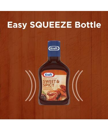 Kraft Sweet & Spicy Slow-Simmered Barbecue Sauce 18 oz Bottle (Pack of 2) Bundle With Snack Scout Basting Brush - Buy Online on GoSupps.com
