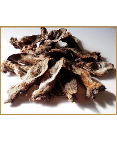 DriedDogTreats 10 ears 100% PURE FURRY DOE ROE-DEER VENISON EARS - treats chews snack NATURAL hypoallergenic - Buy Online on GoSupps.com