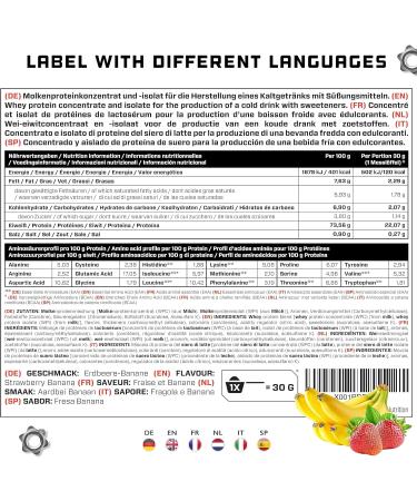 Buy Whey Protein Complex 1000g - Strawberry Banana | Instant Soluble Protein with BCAA & EAA - German Elite Nutrition - Buy Online on GoSupps.com