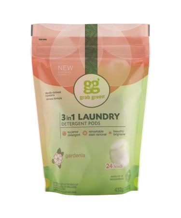 Grab Green 3-in-1 Laundry Detergent Pods Gardenia 24 Loads 13.5 oz (384 g)
