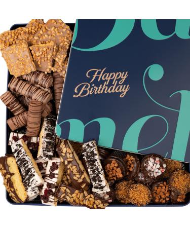 Barnetts Chocolate Cookies Birthday Gift Basket For Him Her Women Men Mom Dad Wife Girlfriend Sister Friend, Gourmet Gifts Happy Birthdays Cake Flavors Box, Unique Cookie Baskets Food Delivery Ideas