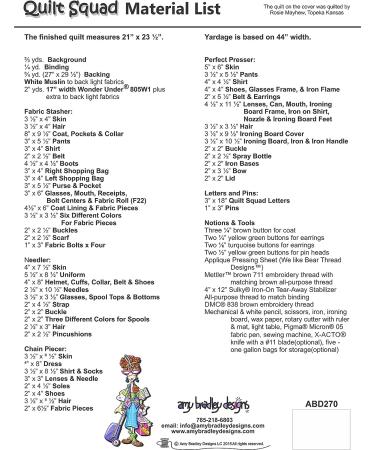 Amy Bradley Designs ABD270 Squad Quilt Pattern - Fun and Creative Design - Buy Online on GoSupps.com