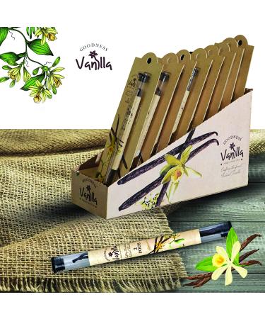 100% Pure and Natural Grade A Indian Goodness Vanilla Beans (2 Pods) for Cooking  Extract  Baking Grown in foothills of India comparable to Madagascar  Mexican and Tahitian Beans- 0.176 oz / 5 grams - Buy Online on GoSupps.com
