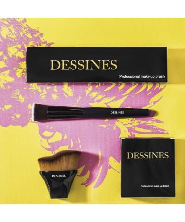 DESSINES Vegan Makeup Brush TU-787 | Professional Eyebrow & Eyelash Brush with Natural Wooden Handle - Black - International Shipping Available - Buy Online on GoSupps.com