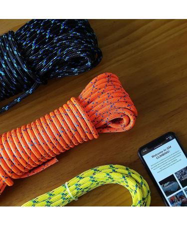 GM CLIMBING 8mm Accessory Cord Rope Double Braid Pre Cut CE/UIAA - Black 20ft - Buy Online on GoSupps.com