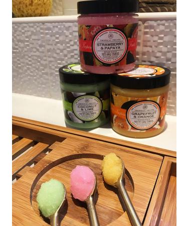 Exfoliating Tropical Fruits Sugar Scrub - Mango and Passionfruit 550g | Smoother, Healthier Skin - Buy Online on GoSupps.com