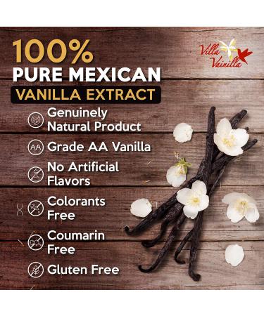 Villa Vainilla Pure Vanilla Extract - Premium Concentrated Vanilla Real Natural Gourmet Vanilla Flavor from Mexico 8.4 Fl Oz (Pack of 1) 8.4 Fl Oz (Pure Vanilla Extract) - Buy Online on GoSupps.com