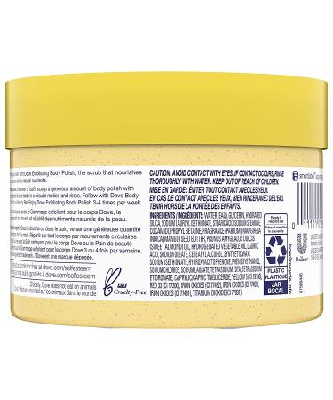 Dove Exfoliating Body Polish Scrub - Crushed Almond & Mango Butter, 10.5 oz (Pack of 4) | Gently Exfoliates Dry Skin - Buy Online on GoSupps.com