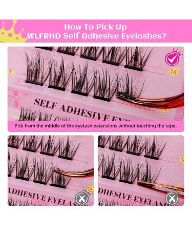 Self-Adhesive Lash Clusters - 55Pcs Eyelash Extensions Mix 8-16mm | Wispy DIY Eyelash Kit for Home Makeup by W(02 - Buy Online on GoSupps.com