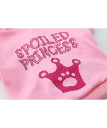 DroolingDog Dog Princess Shirt for Small Dogs | Pink Dog Hoodie (3.3lb-5.5lb) - Pet Clothes - Buy Online on GoSupps.com