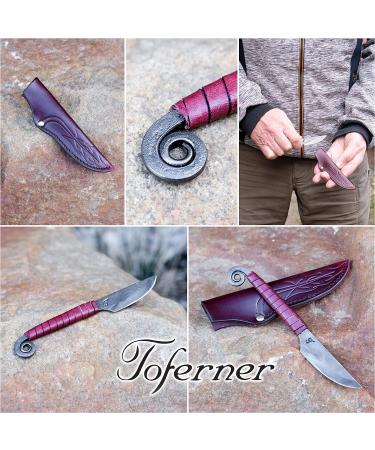 Toferner Celtic Style Gift Letter Knife | Hand-Forged Spring Steel | Genuine Leather Case | Perfect for Collectors and Gifts - Buy Online on GoSupps.com