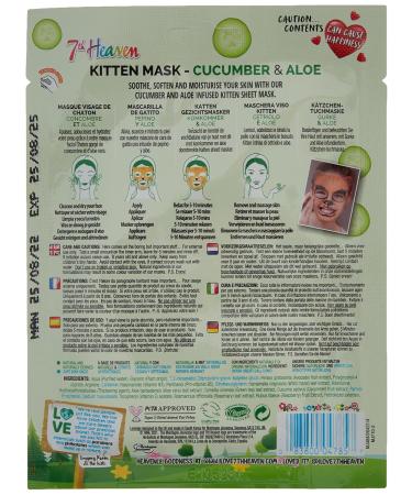 7Th Heaven Animal Face Mask - Cat Kitten Design | 1 Piece - International Shipping - Buy Online on GoSupps.com
