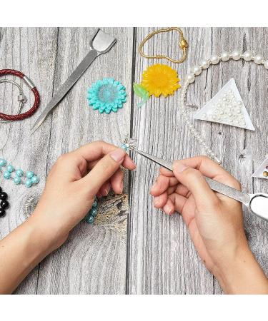 3 Pieces Stainless Steel Handy Tweezers with Scoop Beads Gems Pickup Tweezers and 20 Pieces Bead Sorting Trays Triangle White Plastic Trays for Beads Gems Rhinestone Crystals - Buy Online on GoSupps.com