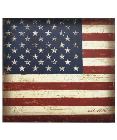 MCS Expandable 10-Page Scrapbook Album with 12 x 12 Inch Pages  13.5 x 12.5 Inch  Vintage Flag