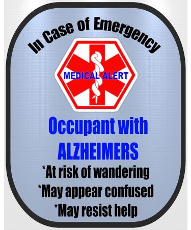Alzheimer's Medical Alert Belt Cover & Window Decal Set - Royal Blue | International Shipping Available - Buy Online on GoSupps.com