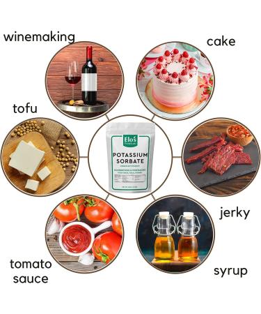 Potassium Sorbate (200g) by Elo s Premium Food Grade Great for Winemaking Cooking and General Use Packaged In Canada Can Be Used As Preservatives - Buy Online on GoSupps.com