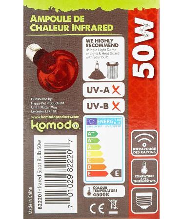 Komodo Infrared Heat Lamp ES 50 Watt - Buy Online on GoSupps.com