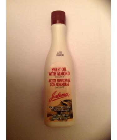 Jaloma Sweet Oil with Almond Emollient Aceite Suvizante Con Almendras 4 Fl Oz (120ml)