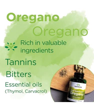Swanson Full Spectrum Oregano 450mg 90 Capsules - High Strength, Laboratory Tested, Non-GMO - Soy Free, Gluten Free - Buy Online on GoSupps.com