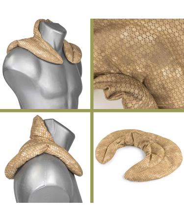 Neck Pillow with Stand-Up Collar - Batik Gold Spelt Grain Heat Pad for Neck & Shoulder Relief - Buy Online on GoSupps.com