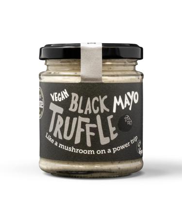 BeSaucy Black Truffle Mayonnaise Works Great as a Spread Dip Stirred Through Mash or Partnered with Pasta and Pizza Crusts. Produced in the UK & Vegan Friendly 180 g Glass Jar