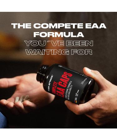 Body Attack Complete EAA Caps - Vegan High-Dose Amino Acids for Muscle Building - 120 Sugar-Free Capsules with Lysine & Tryptophan - Optimal Post-Workout Support - Buy Online on GoSupps.com