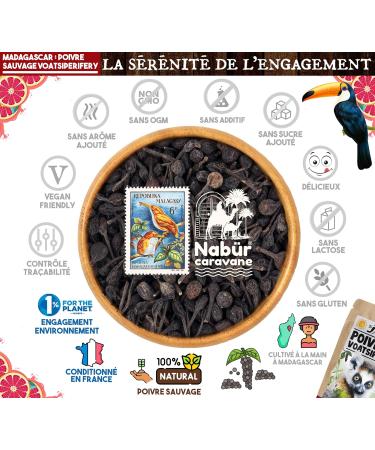 Nab r - 200gr Poivre sauvage Voatsiperifery de Madagascar Gourmet Fruit Floral Poivre de Madagascar Sauvage 200 gr - Buy Online on GoSupps.com