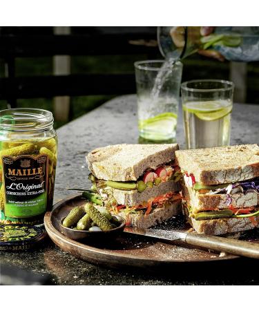 Maille L'Original Crunchy & Acid Extra-Fine Pickles Jar 380 g - Buy Online on GoSupps.com