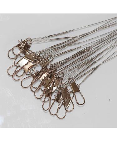 50pcs Heavy Duty Nylon-Coated Fishing Wire Leaders with Swivels and Snaps - 6 inch (Black/Green/Silver) - Buy Online on GoSupps.com
