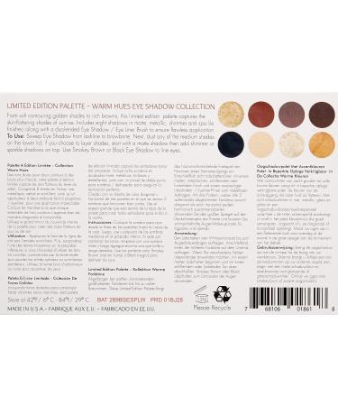 Sorme Cosmetics Accented Hues Warm Eyeshadow Palette (0.64oz) | 8 Metallic Shimmer & Matte Shades | Dual-Ended Brush | Blendable, Crease-proof - Buy Online on GoSupps.com