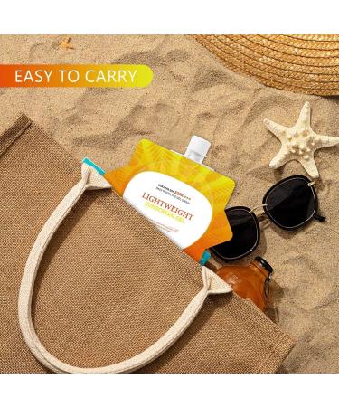  Mimoqk Sunscreen Gel UV Protection Cream SPF 50+ Sunblock Sweat-Resistant Moisturizer Lightweight Non-Greasy 50 ml Tube for Travel Outdoor Camping Sports - Buy Online on GoSupps.com