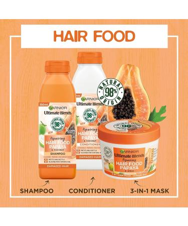 Garnier Ultimate Blends Hair Food Papaya 3-in-1 Mask 390ml for Damaged Hair - Buy Online on GoSupps.com