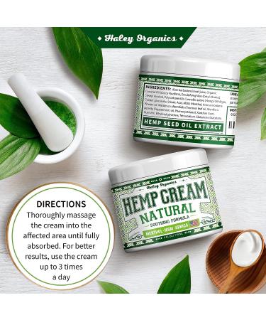 Haley Organics Hemp Cream - Natural Hemp Extract for Joint and Muscle Discomfort - Made in USA - 4 Fl Oz - Buy Online on GoSupps.com