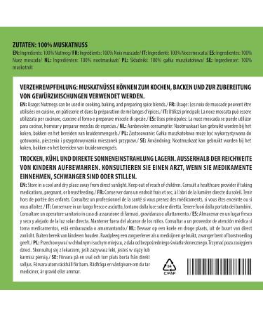  Alpi Nature Alpi Nature Whole Nutmeg Nuts 250g Whole Nutmeg for Cooking Baking and Mulled Wine - Buy Online on GoSupps.com