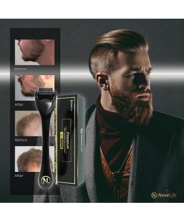 NoveLife 0.3mm Microneedle Derma Roller Kit for Face, Body, Hair & Beard Growth - 540 Titanium Microneedling for Men & Women - Facial Skincare & Microdermabrasion - Buy Online on GoSupps.com