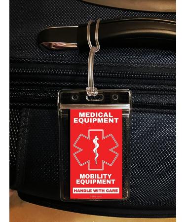 Mobility Equipment Medical Equipment Luggage Tag - Handle with Care  DOT and ACAA regulations (LUG-Mobility-Equipment-333) Quantity (2) - Buy Online on GoSupps.com