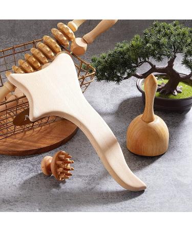 Maderoterapia Kit: 5 Pieces Wood Therapy Massage Tools for Lymphatic Drainage, Cellulite Reduction, and Muscle Pain Relief - Buy Online on GoSupps.com