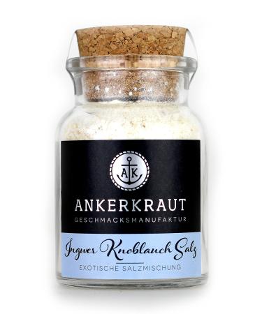 Ankerkraut Ankerkraut Garlic Salt Ginger with Sea Salt 160g in a Cork Glass