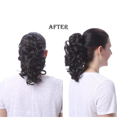 Onedor 12 Natural Textured Curly Ponytail Clip In Hair Extension - 10-Medium Golden Brown - Buy Online on GoSupps.com