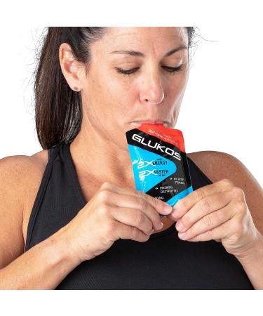 Glukos Energy Liquid Gel 2oz Packets - 12 Count Tray Fruit Punch - Boost Your Energy Levels with Delicious Fruit Punch Flavor! - Buy Online on GoSupps.com